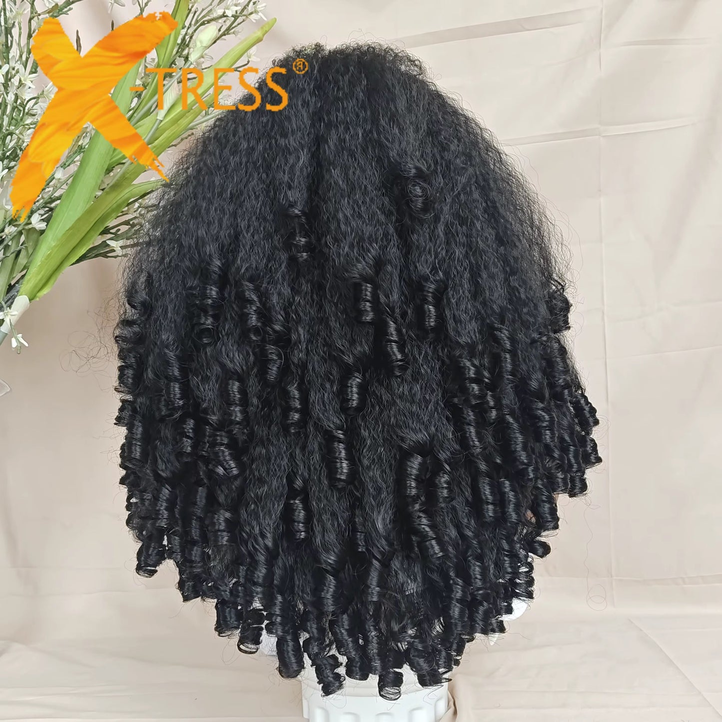 Perruque Afro Bouclée Naturelle – Lace Front Noir